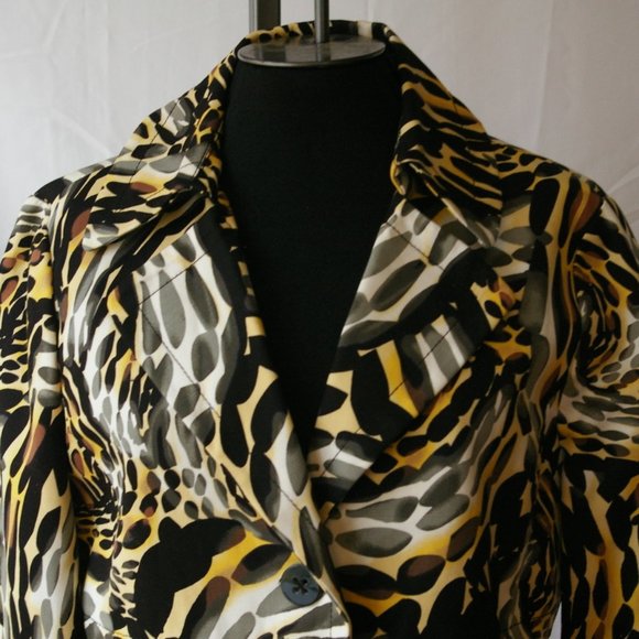 Rafaella Studio Jacket Petite PM Animal Print 3/4 - Picture 2 of 8